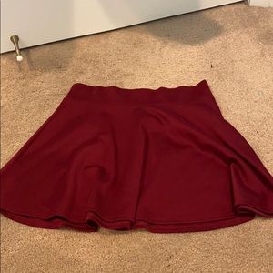 maroon skater skirt